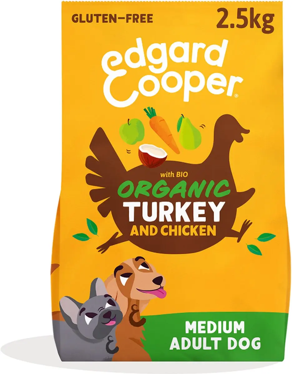 Edgard & Cooper Adult Hondenbrokken Medium Kalkoen & Kip 2,5kg