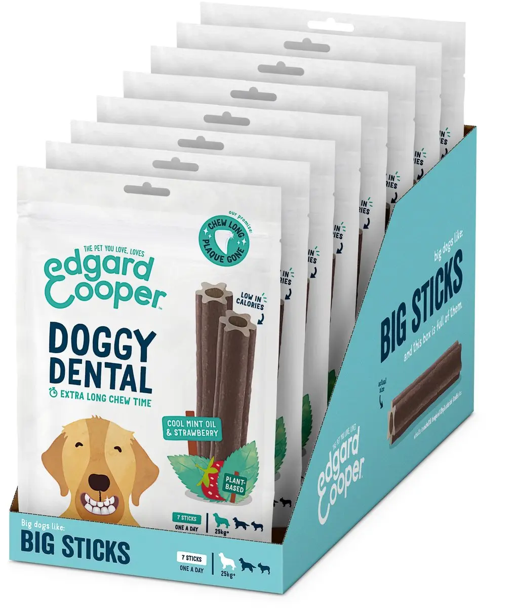 Edgard & Cooper Doggy Dental Snacks Aardbei&Munt
