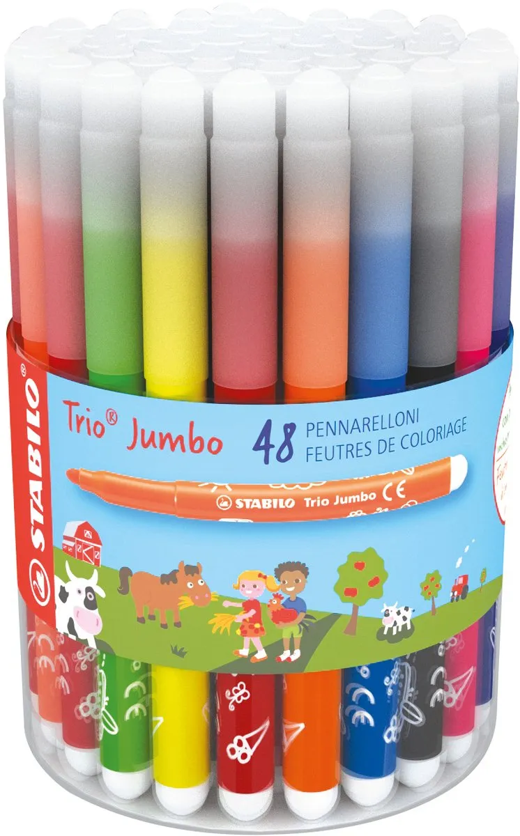 STABILO Trio Jumbo Viltstiften - 48 Stuks
