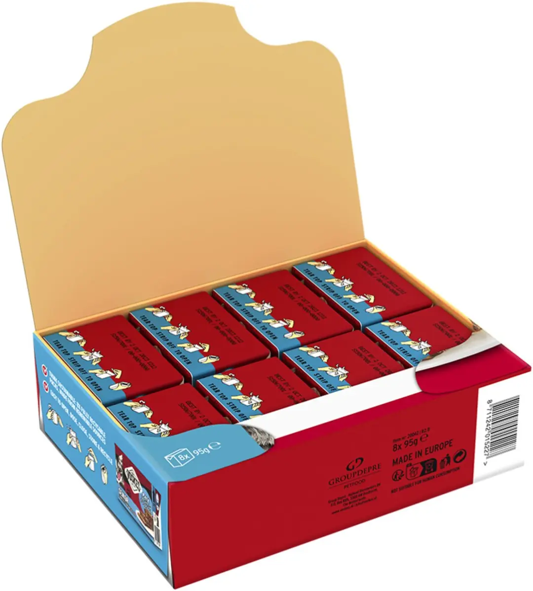 Voskes Original Paté Senior Tonijn & Kabeljauw & Sperziebonen - 8x95g