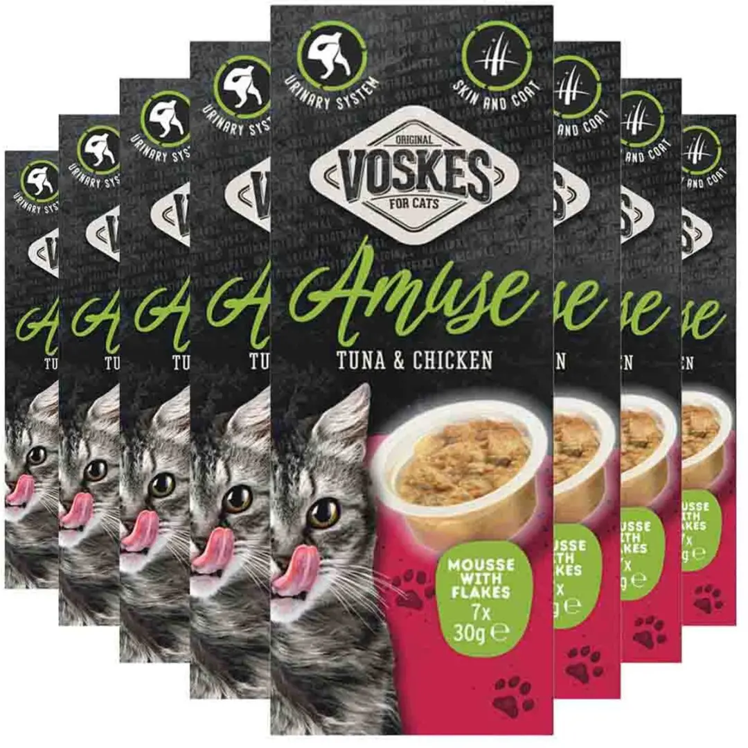 Voskes Kattensnack Mousse Tonijn & Kip