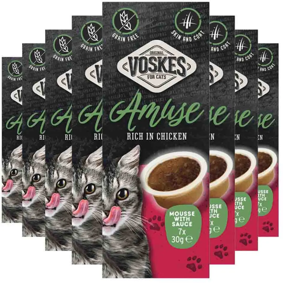 Voskes Kattensnack Mousse Kip in Saus