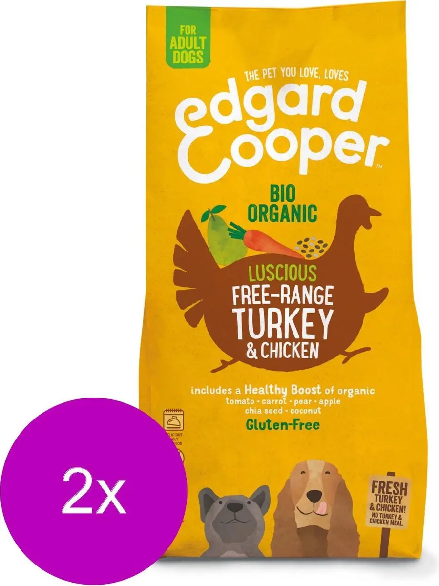 Edgard & Cooper Bio Organic Turkey Adult Kalkoen&Kip&Wortel