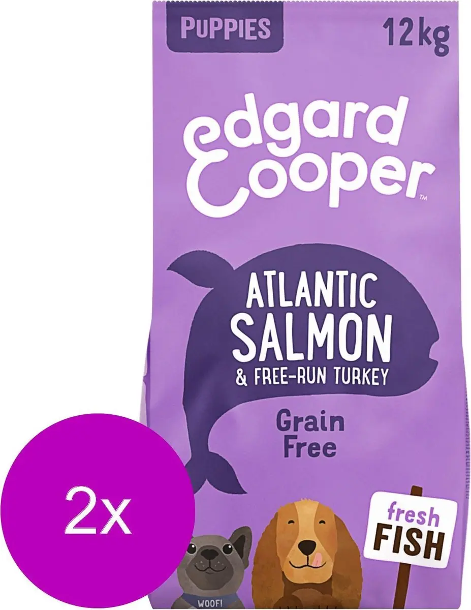 Edgard & Cooper Puppy Graanvrij Zalm&Kalkoen