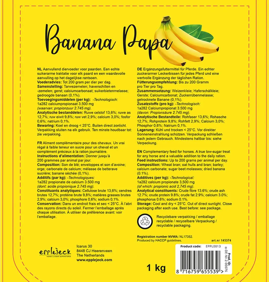 Epplejeck Paardensnoepjes Banana Papa