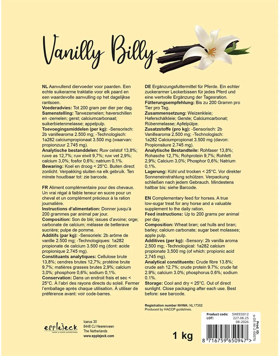 Epplejeck Vanilly Billy Paardensnoepjes