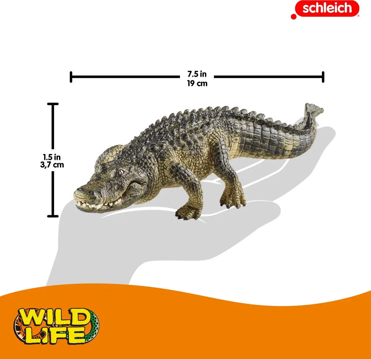Schleich Wild Life Alligator Speelfiguur 14727 - Grijs
