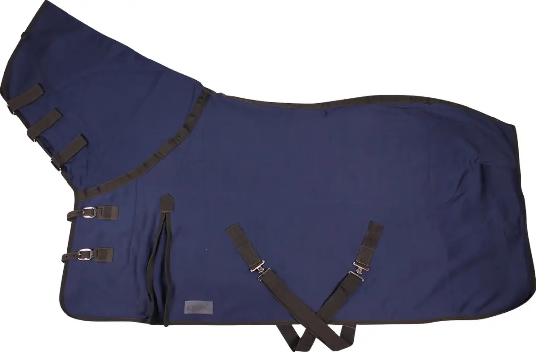 Qhp Zweetdeken Qhp Quick Dry Met Hals Donkerblauw