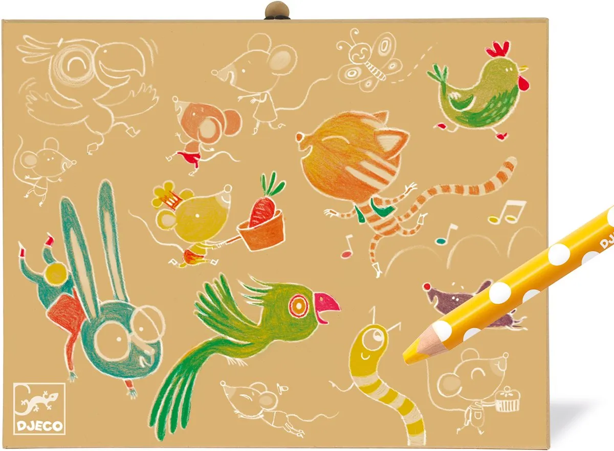 Djeco Box of Colors Creatieve Tekenset - 23 Stuks - Meerkleurig