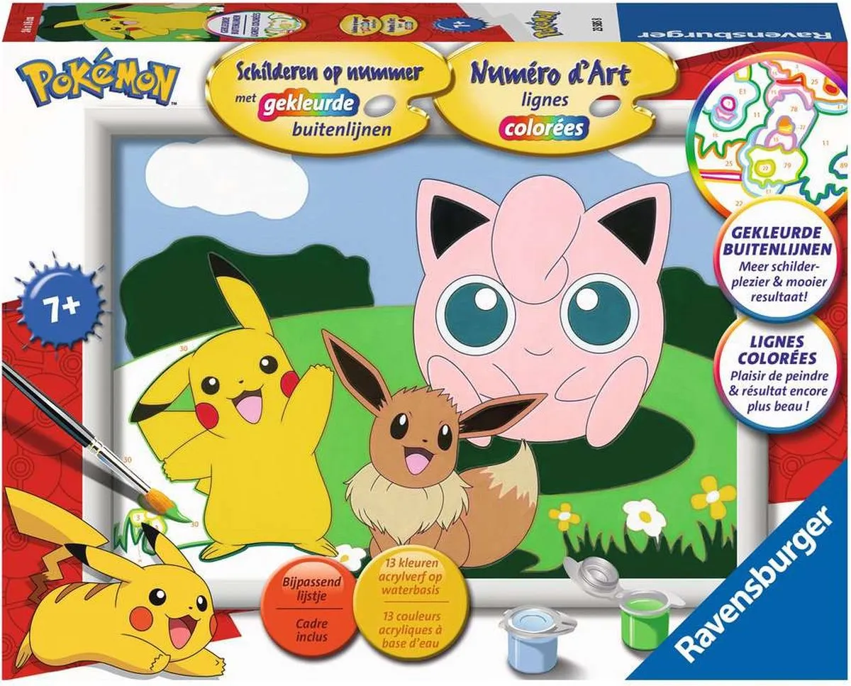 Ravensburger Schilderen op nummer Pokémon Multicolor