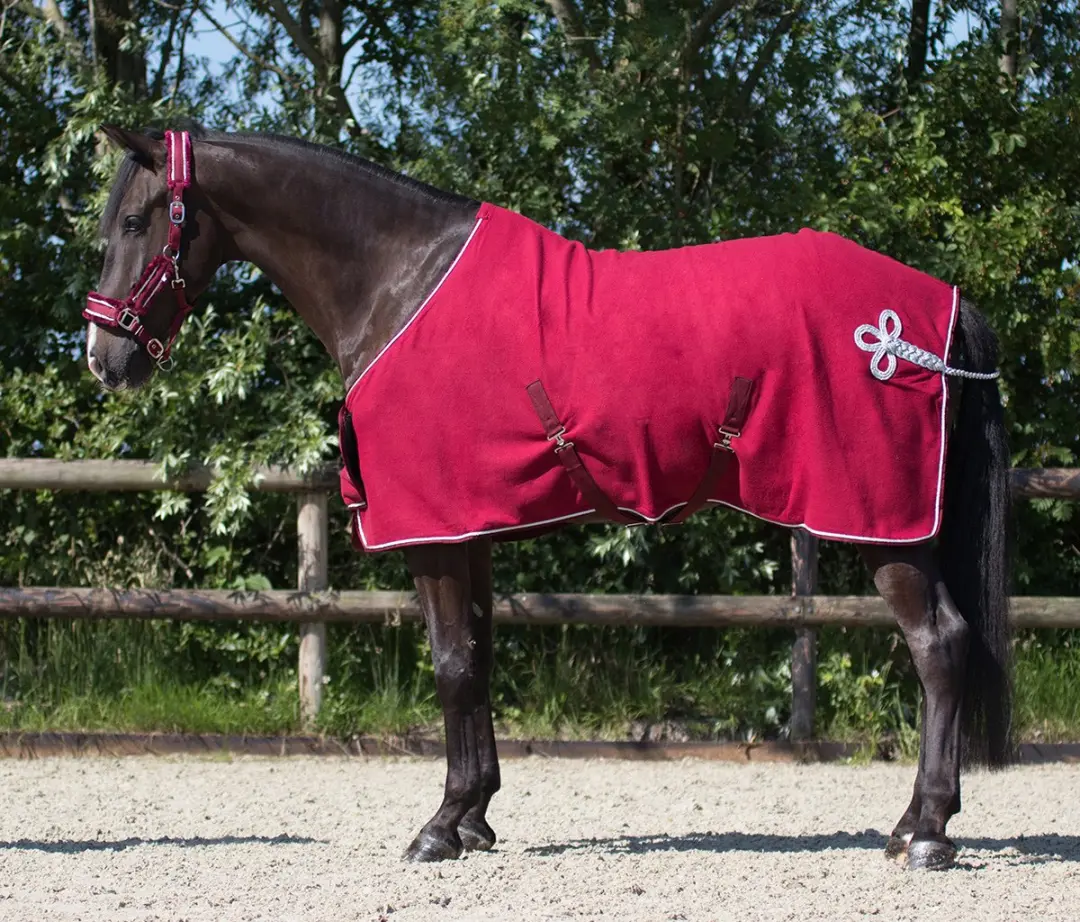 QHP Zweetdeken Donkerrood 135cm