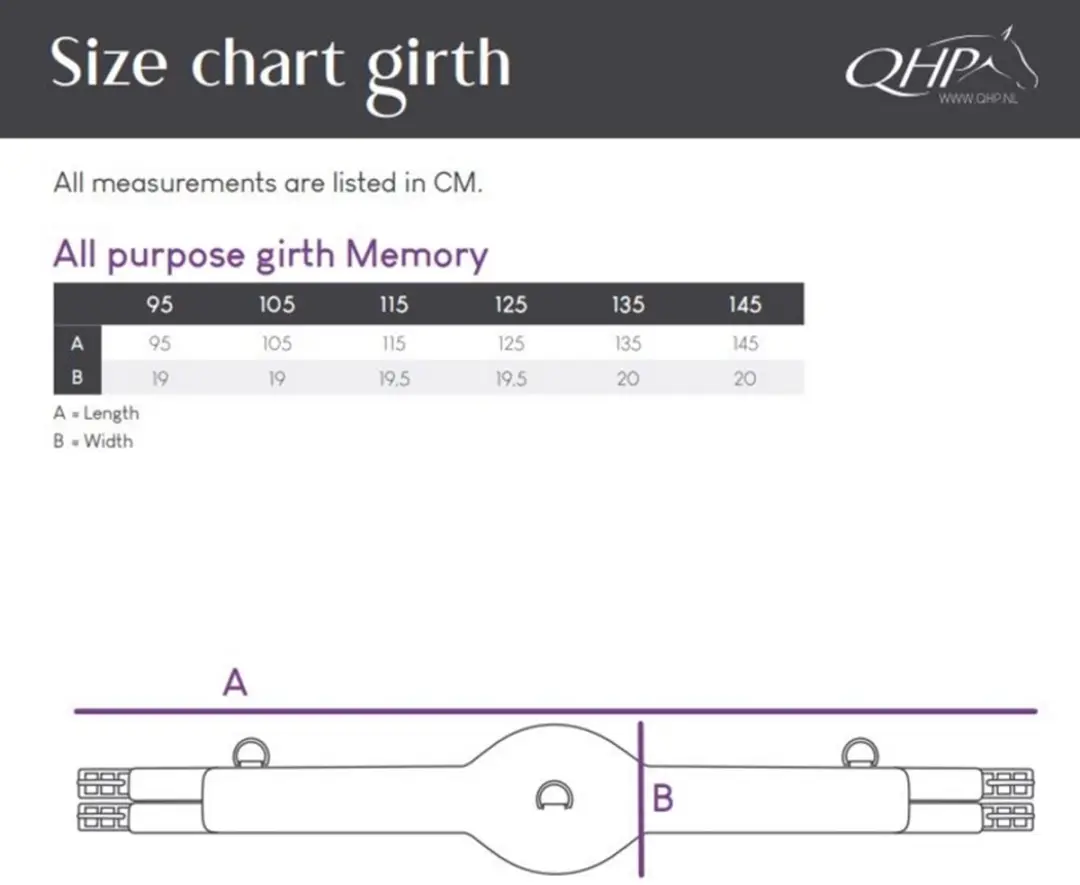QHP Veelzijdigheidssingel Memory 105cm - Zwart