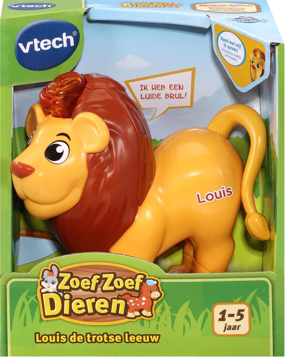 VTech Zoef Louis De Trotse Leeuw - Interactief Speelgoed 2x AAA - Geel