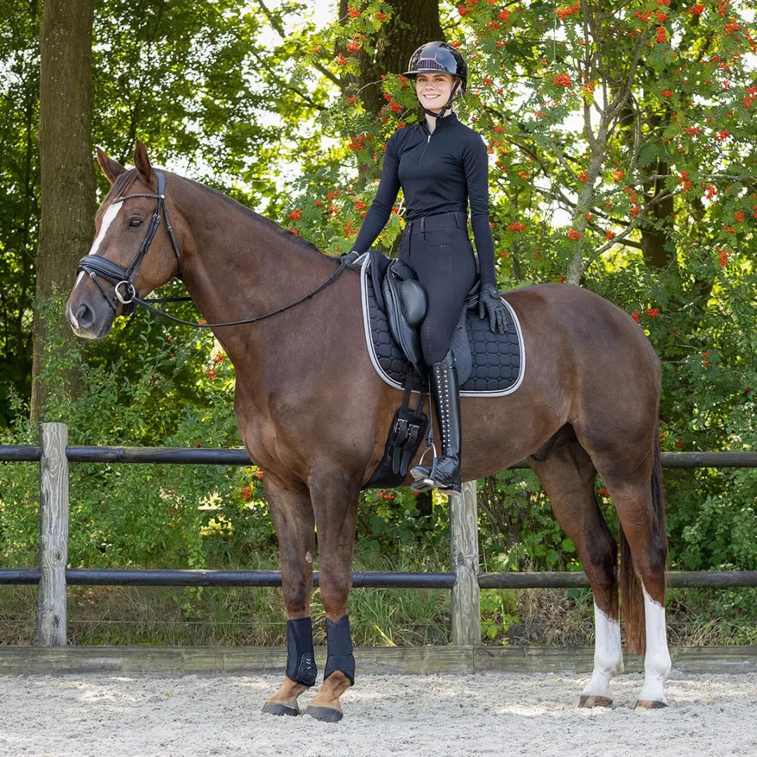 QHP Air Mesh Onderlegger Pony - Zwart