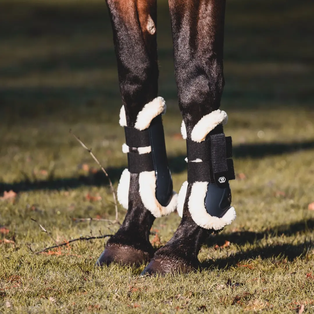 Horsegear Peesbeschermers HGLEXI Full - Zwart