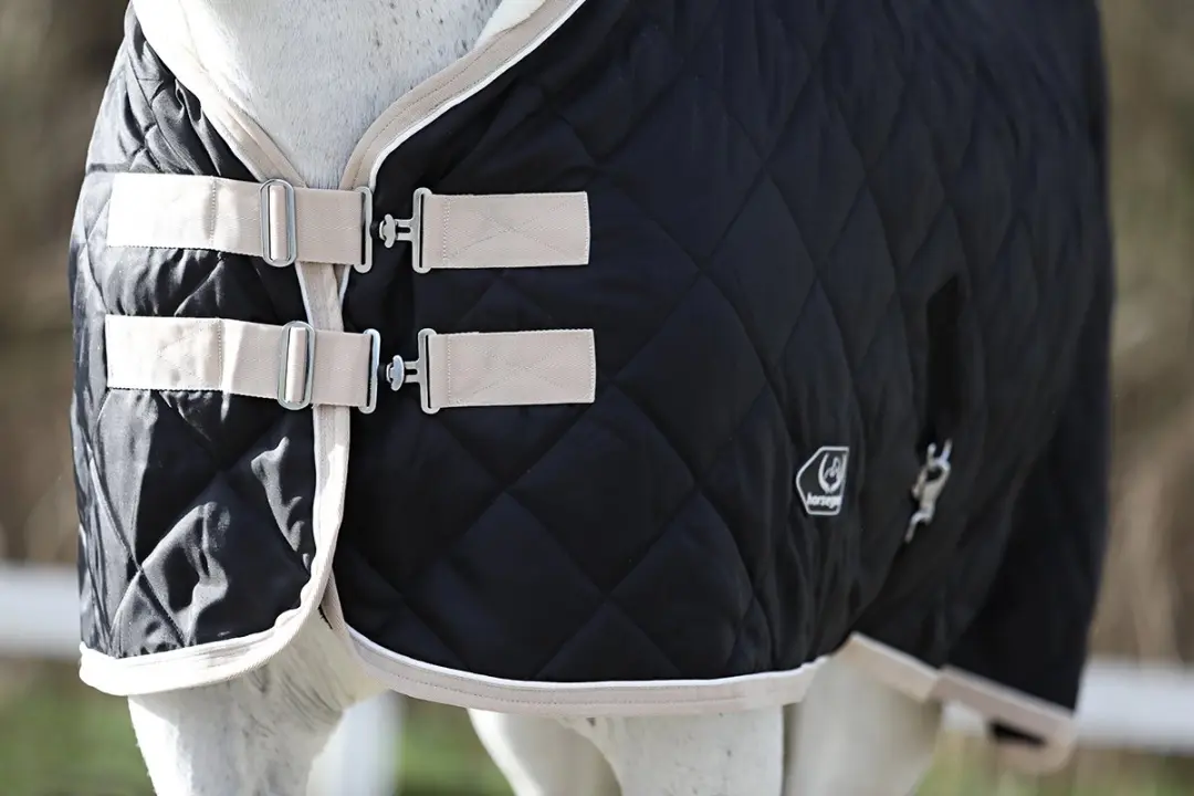 Horsegear Lodix Staldeken 150g - Zwart-beige