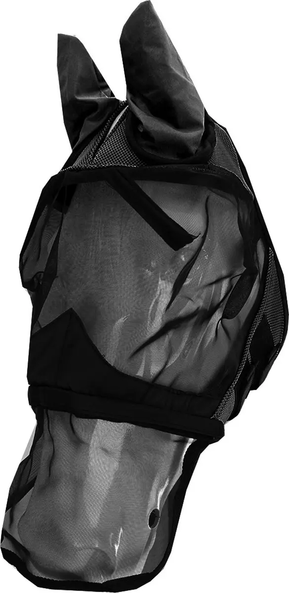 Horsegear Vliegenmasker HGAfneembare Neusflap - Zwart - 2 Stuks