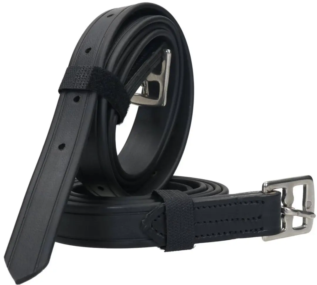 Horsegear Beugelriemen HG BioThane 150cm - Zwart