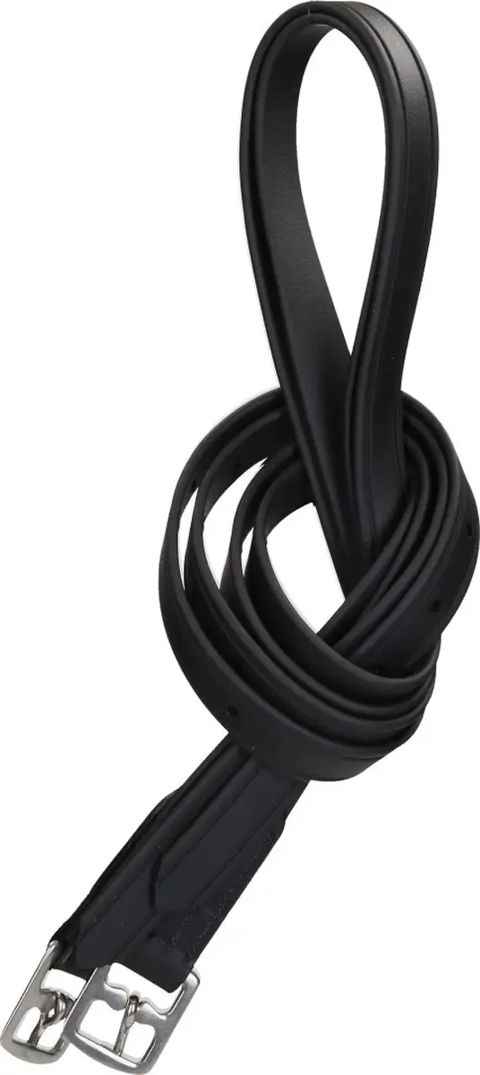 Horsegear Beugelriemen HG BioThane 150cm - Zwart