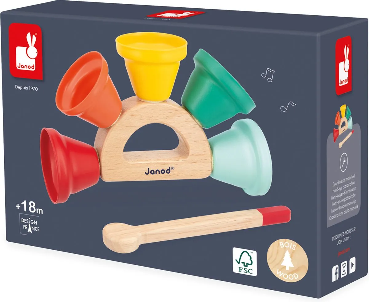Janod Gioia Belletjes Multikleur - 5 Bellen