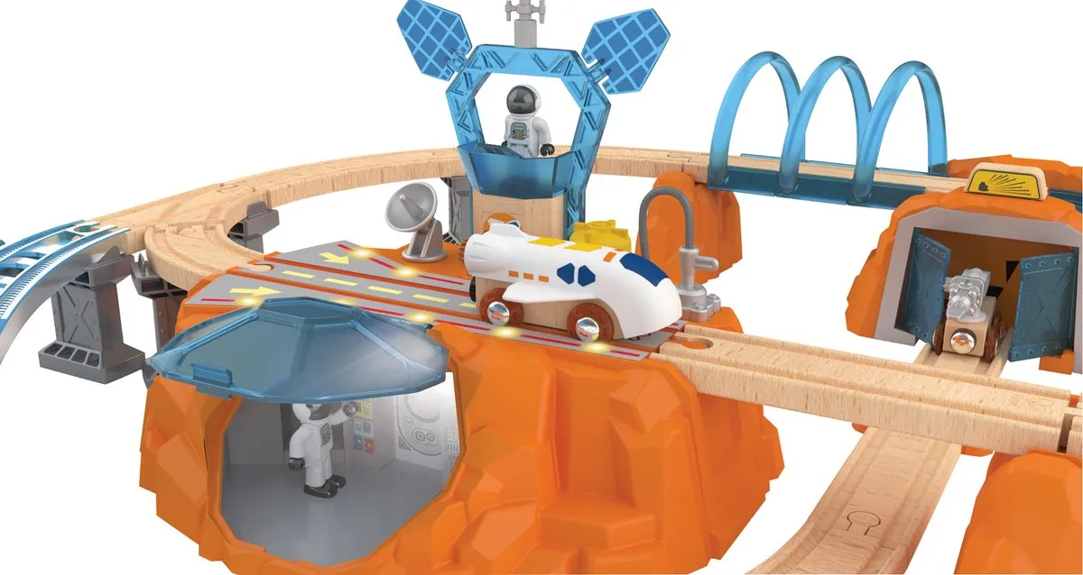 Hape Mars Verkenning Rail Set E3799 - Multicolor