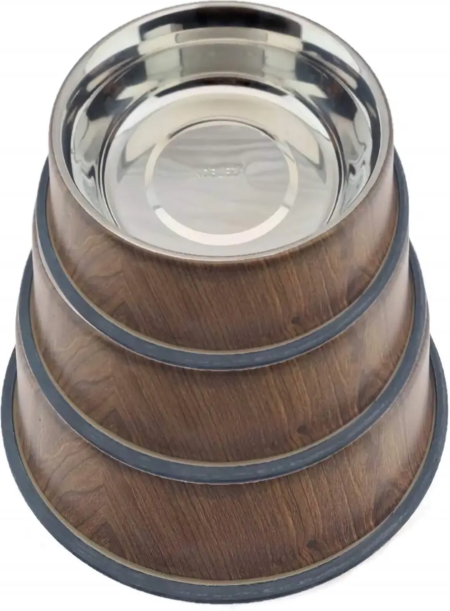 Nobleza Hondenvoerbak RVS - 850ml - Maat L - Bruin