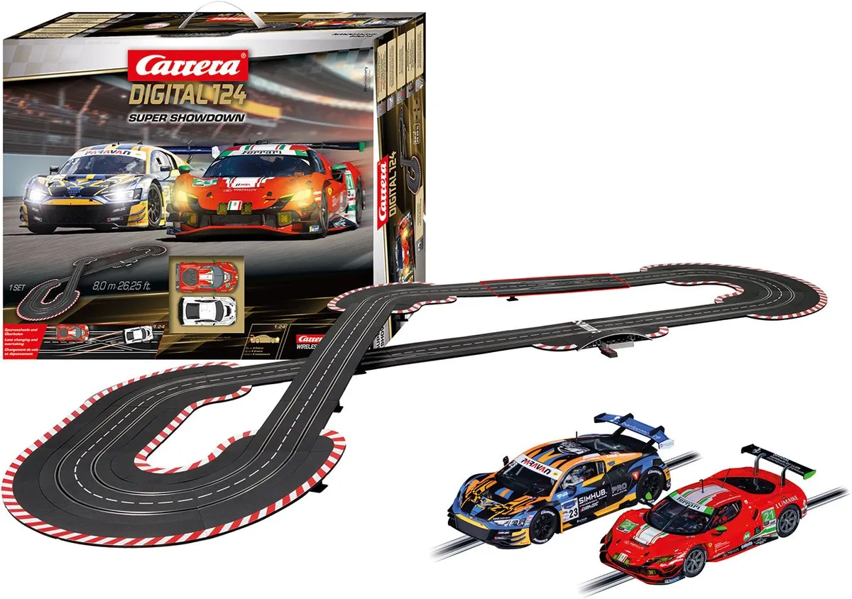 Carrera Racebaan Digital 124 CAR20023639 Ferrari 296 GT3 vs Audi A8 LMS GT3 evo