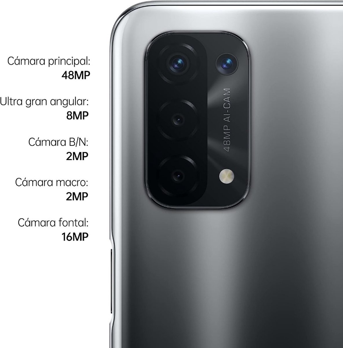 Oppo A54 5G - Losse Smartphone - 64GB/CPH2195 - Simlock Vrij - Fluid Black