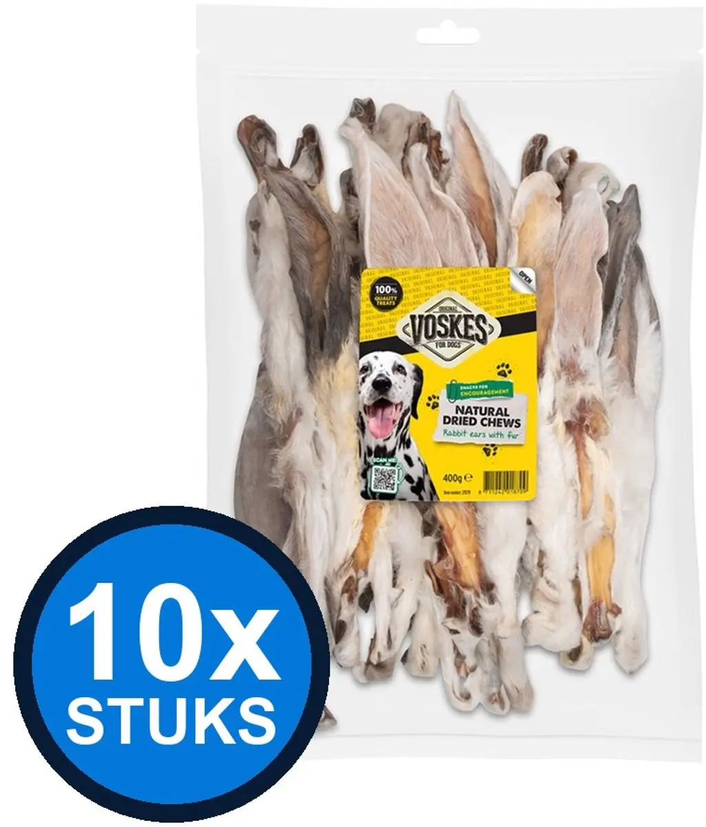 10x Voskes Konijnenoren met Vacht