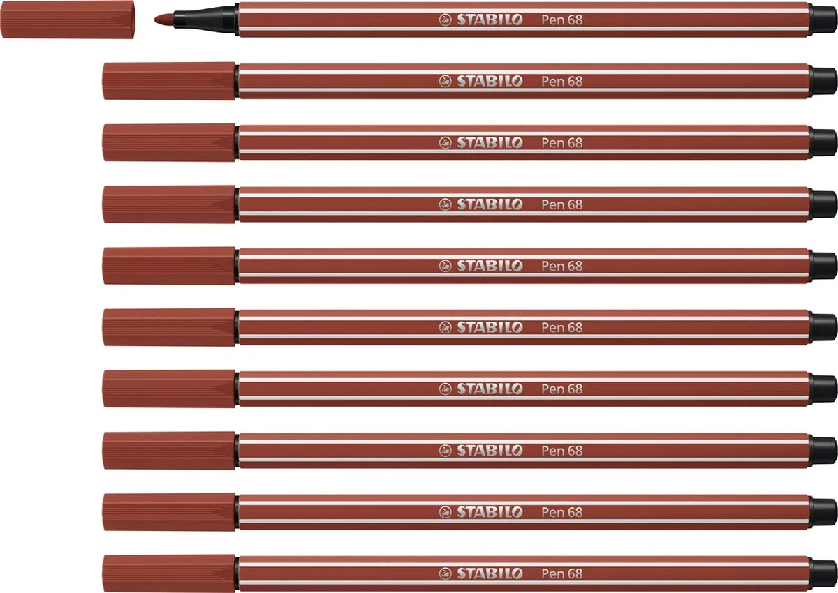 STABILO Pen 68 Premium Viltstift - Siena - 10 Stuks