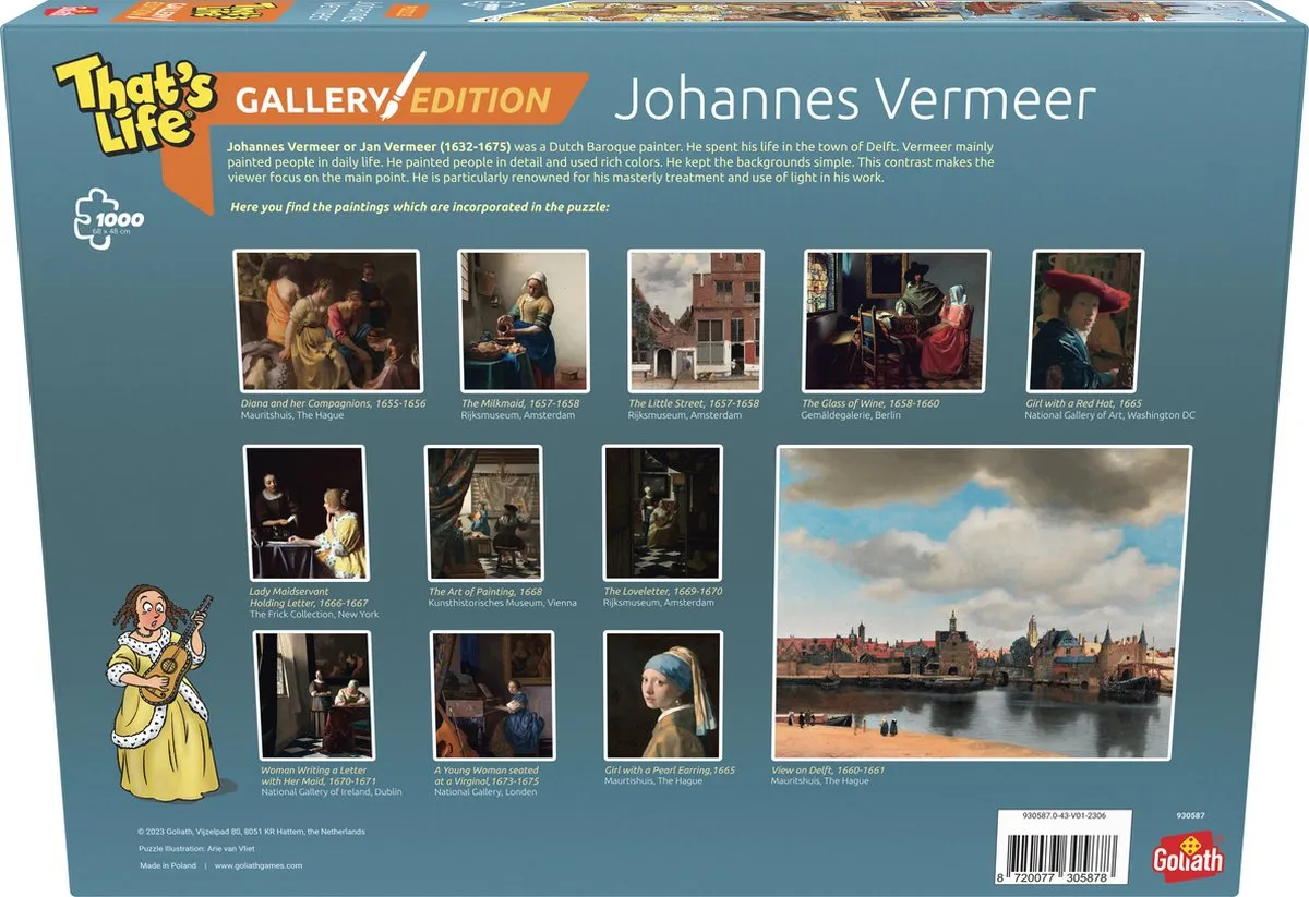 Goliath That's Life Johannes Vermeer Legpuzzel 1000 Stuks - 68x48cm