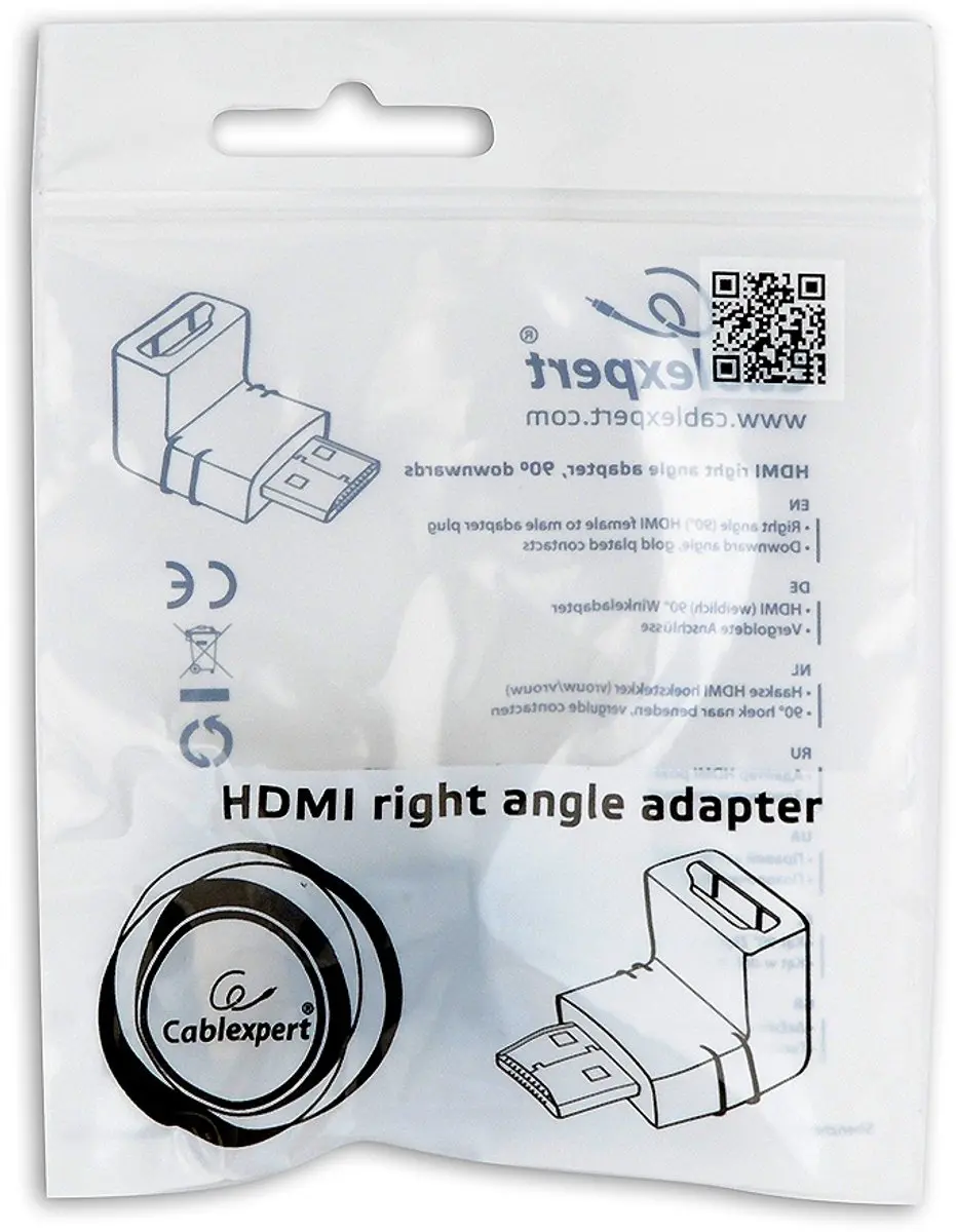 Gembird Haakse HDMI Verloopstekker 90° - Zwart - afbeelding 6 van 6