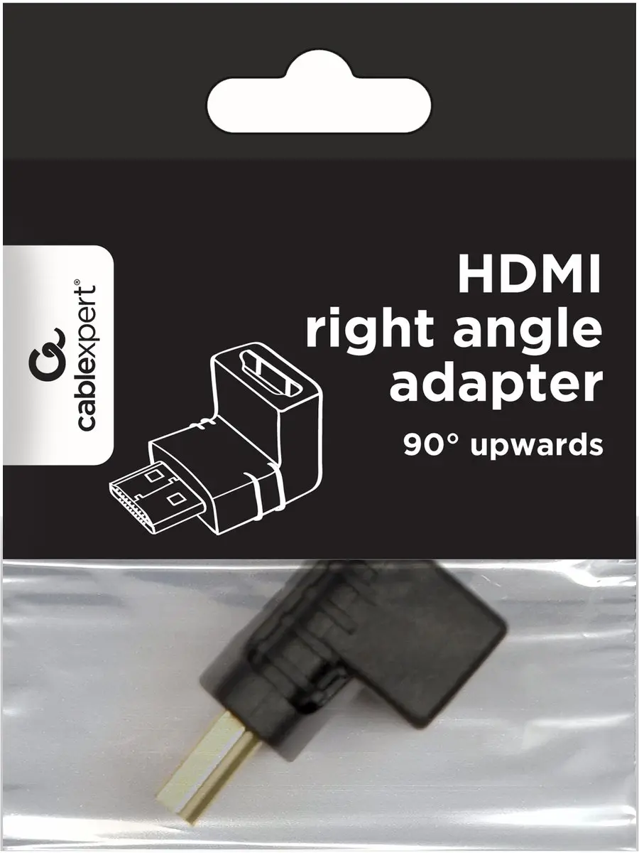 Gembird Haakse HDMI Verloopstekker 90° - Zwart