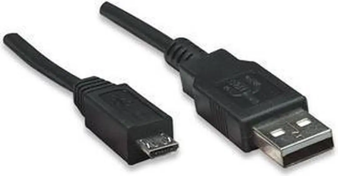 Manhattan USB 2.0 A Male naar Micro Male Kabel 1.8m - Zwart - afbeelding 6 van 6