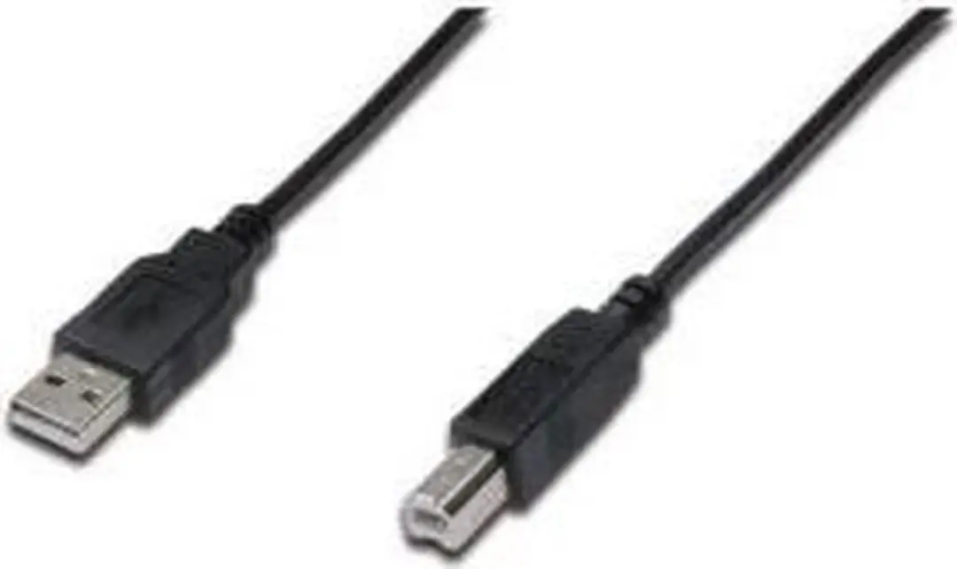 Digitus USB 2.0 A Male naar B Male Kabel 1m - Zwart