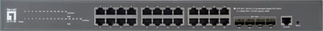 LevelOne GTP-2871 Managed L3 Switch - 24x PoE 400W 4x 10GbE SFP+