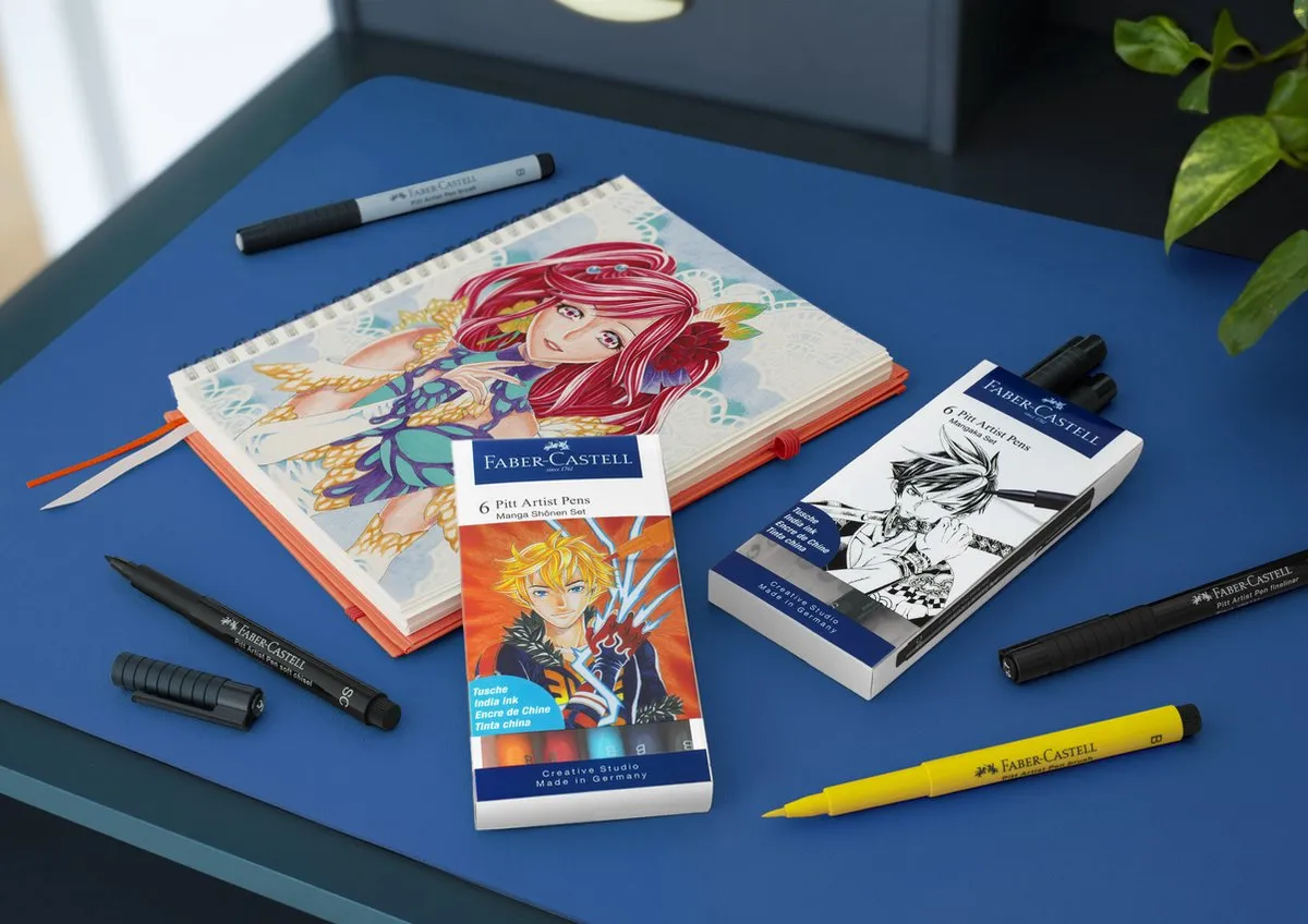 Faber-Castell Pitt Artist Pen Mangaka FC-167124 - 6 Stuks
