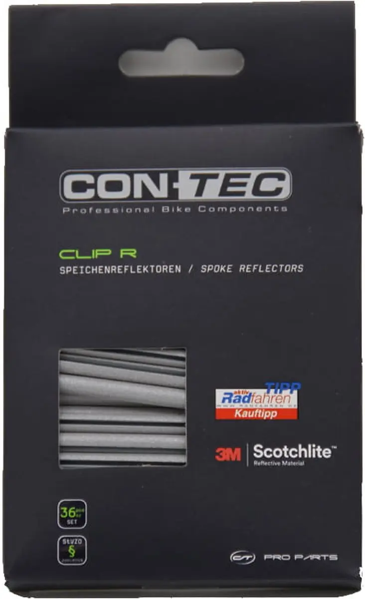 Contec Clip R Achterreflector - 36 Eenheden - Zilver - afbeelding 2 van 2