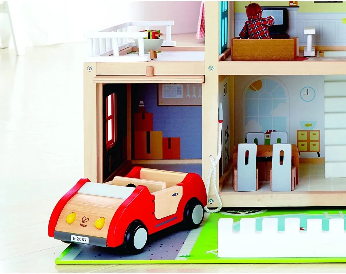Hape Family Mansion Poppenhuis - 7 Meubels 4 Poppen - 3x AAA - afbeelding 6 van 6