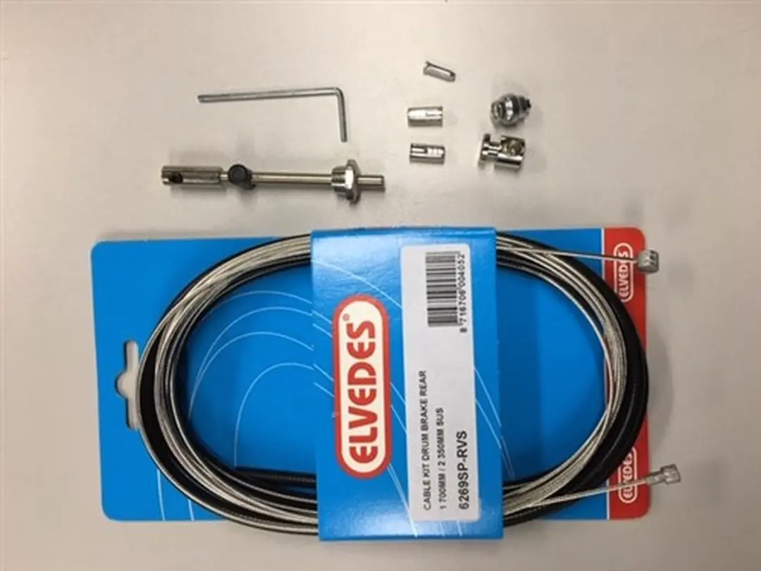 Elvedes Remkabel Set Achter Trommelrem 2350/1700 Mm Zwart/zilver