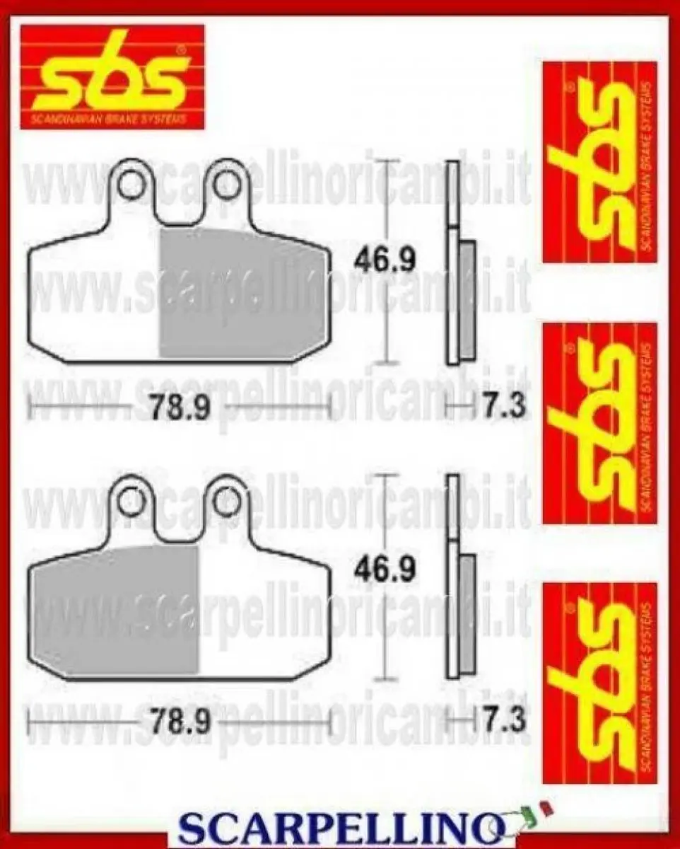 SBS 179HF Motorremblokken - Aprilia Atlantic 500 - afbeelding 3 van 5