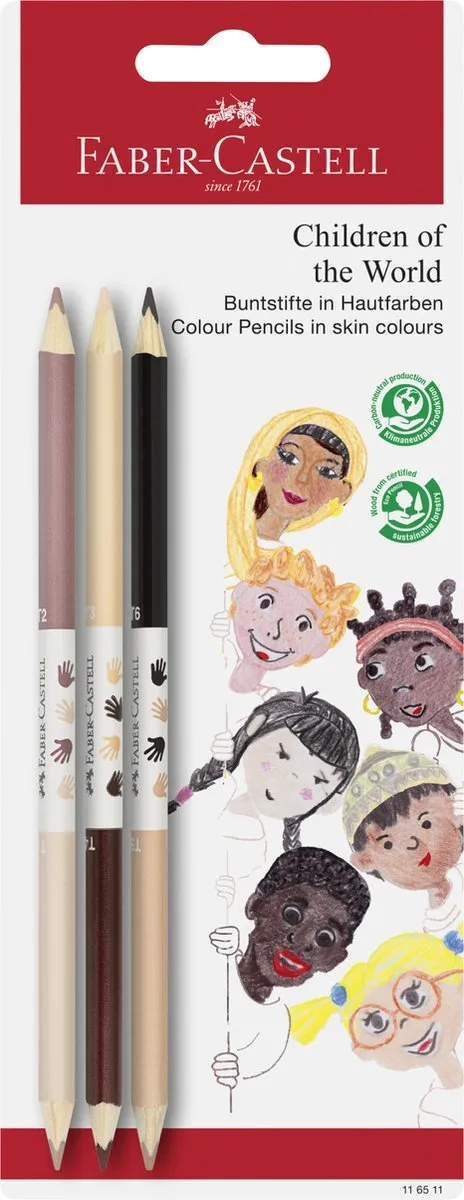 Faber-Castell Children of the World Huidskleurpotloden 3-kantig