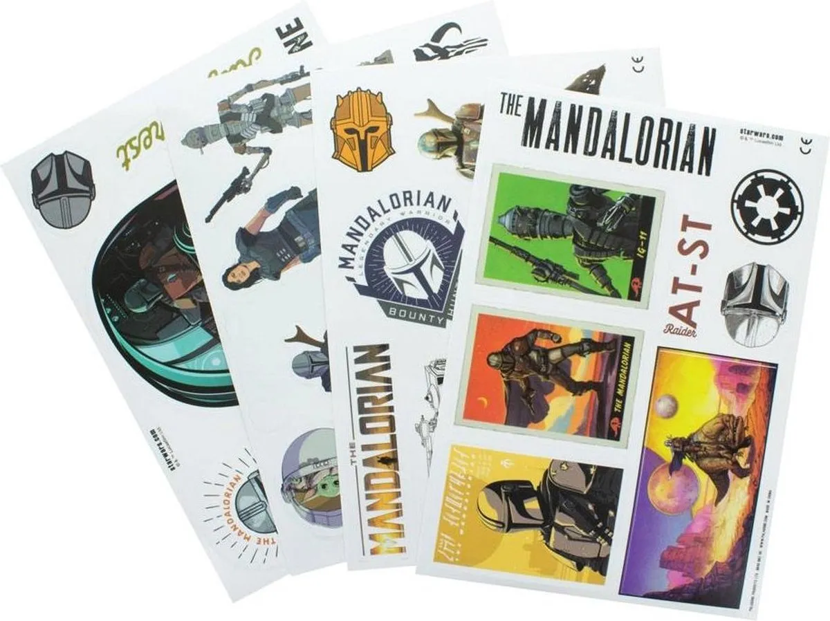 Star Wars The Mandalorian Vinyl Stickers - 4 Stuks - Multi