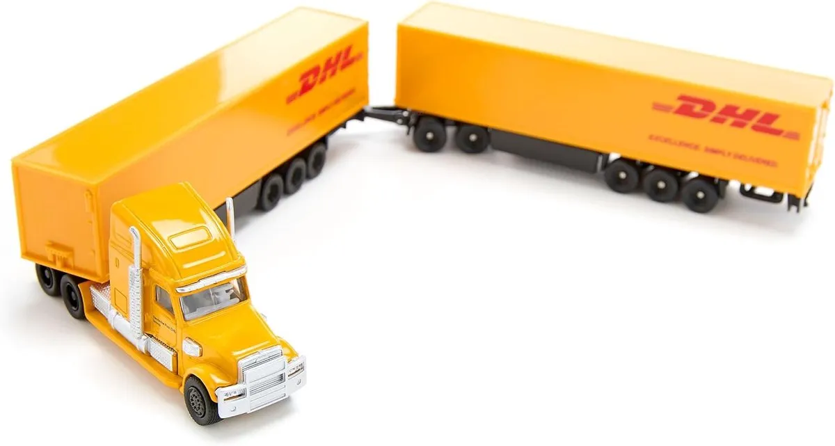 SIKU 1806 Freightliner DHL Road Train - 1:87 - Geel