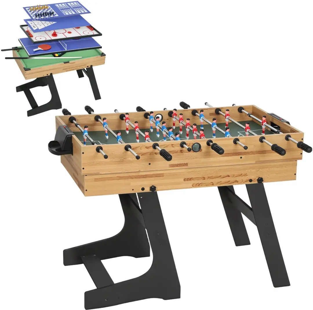 SPORTNOW-Multi-Gaming Ball Tafel-MDF, Kunststof-120x106x82cm-Walnoot