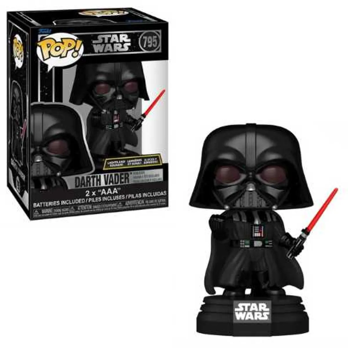 Funko Pop! Star Wars Darth Vader #795 Lights and Sounds - Multicolor