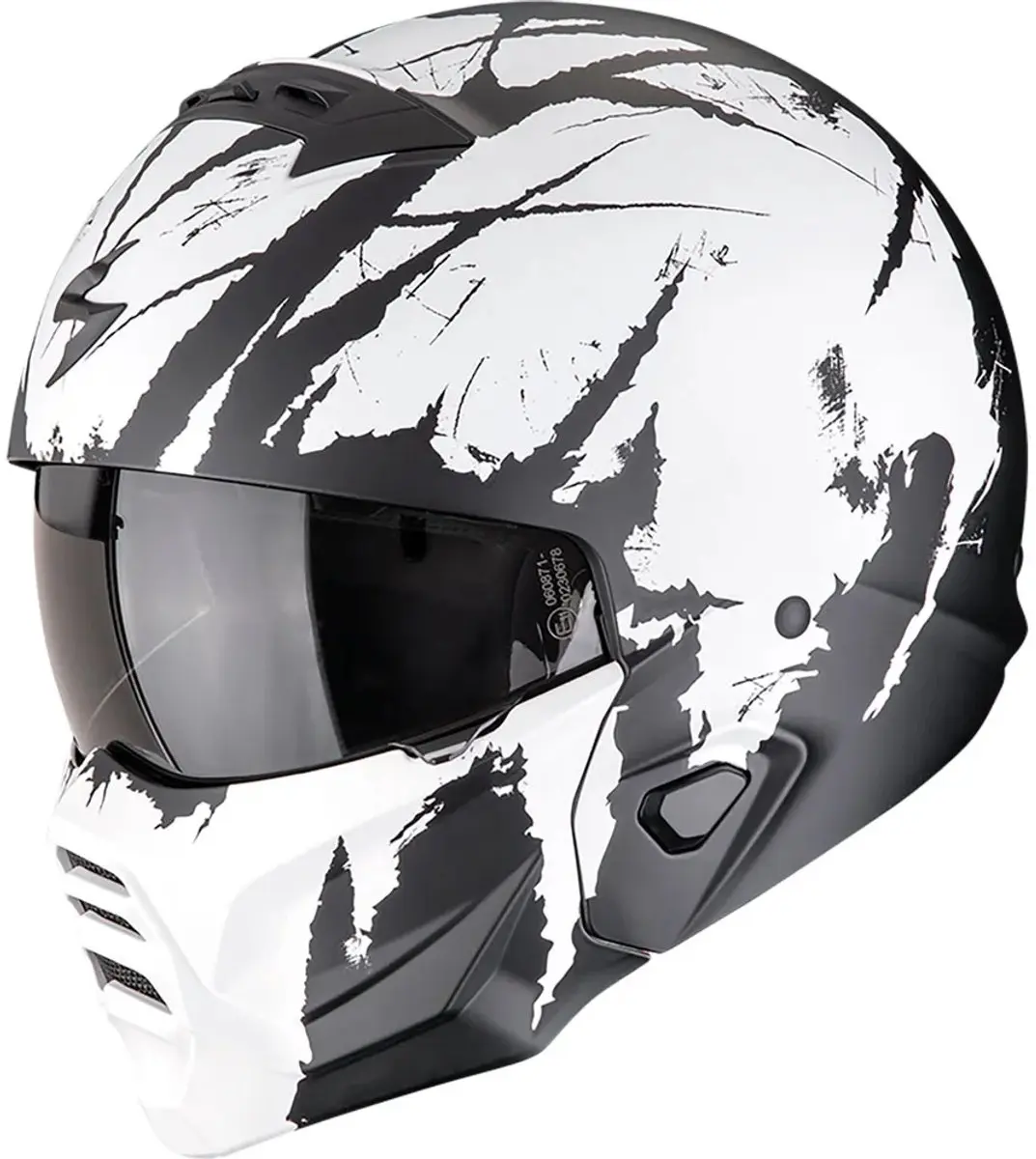 Scorpion EXO Combat II Marauder Jethelm - XXL - Wit/Zwart