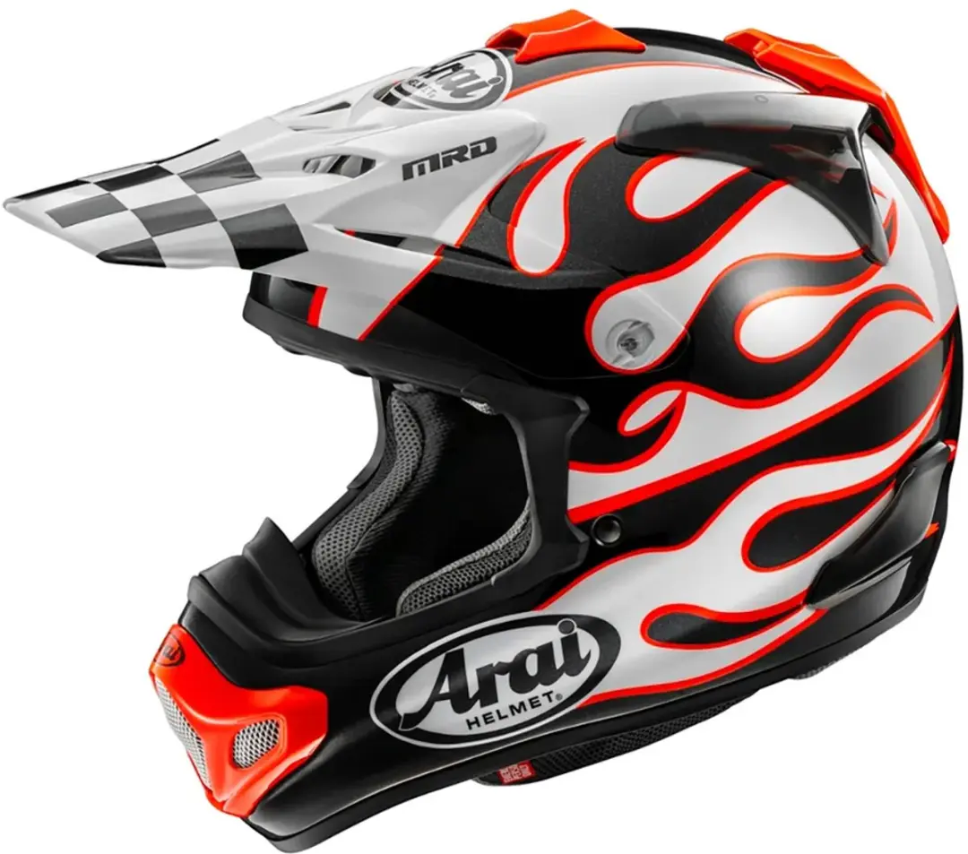 Arai Mx-v Evo Flame Offroadhelm Wit S