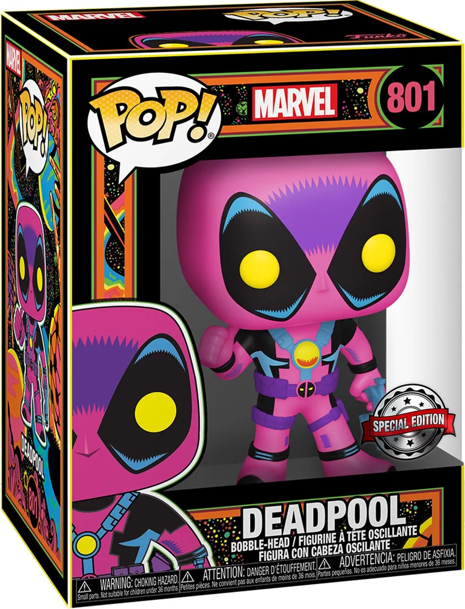 Funko Pop! Marvel Blacklight Deadpool 55091