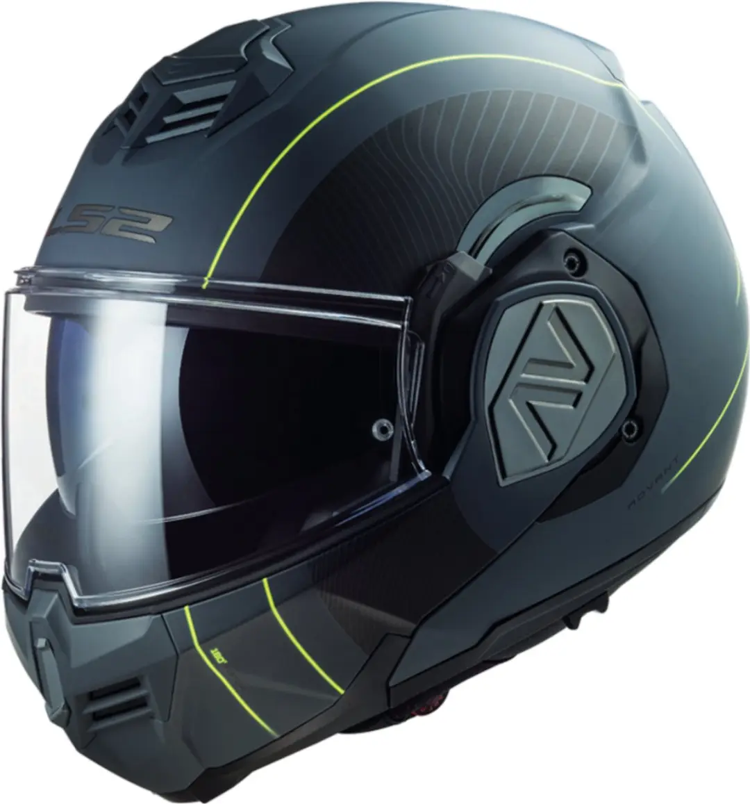 LS2 FF906 Advant Cooper Mat Titanium Zwart Systeemhelm